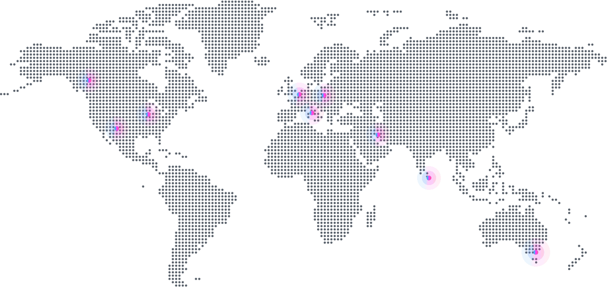 Map showing Codegen office locations across the globe