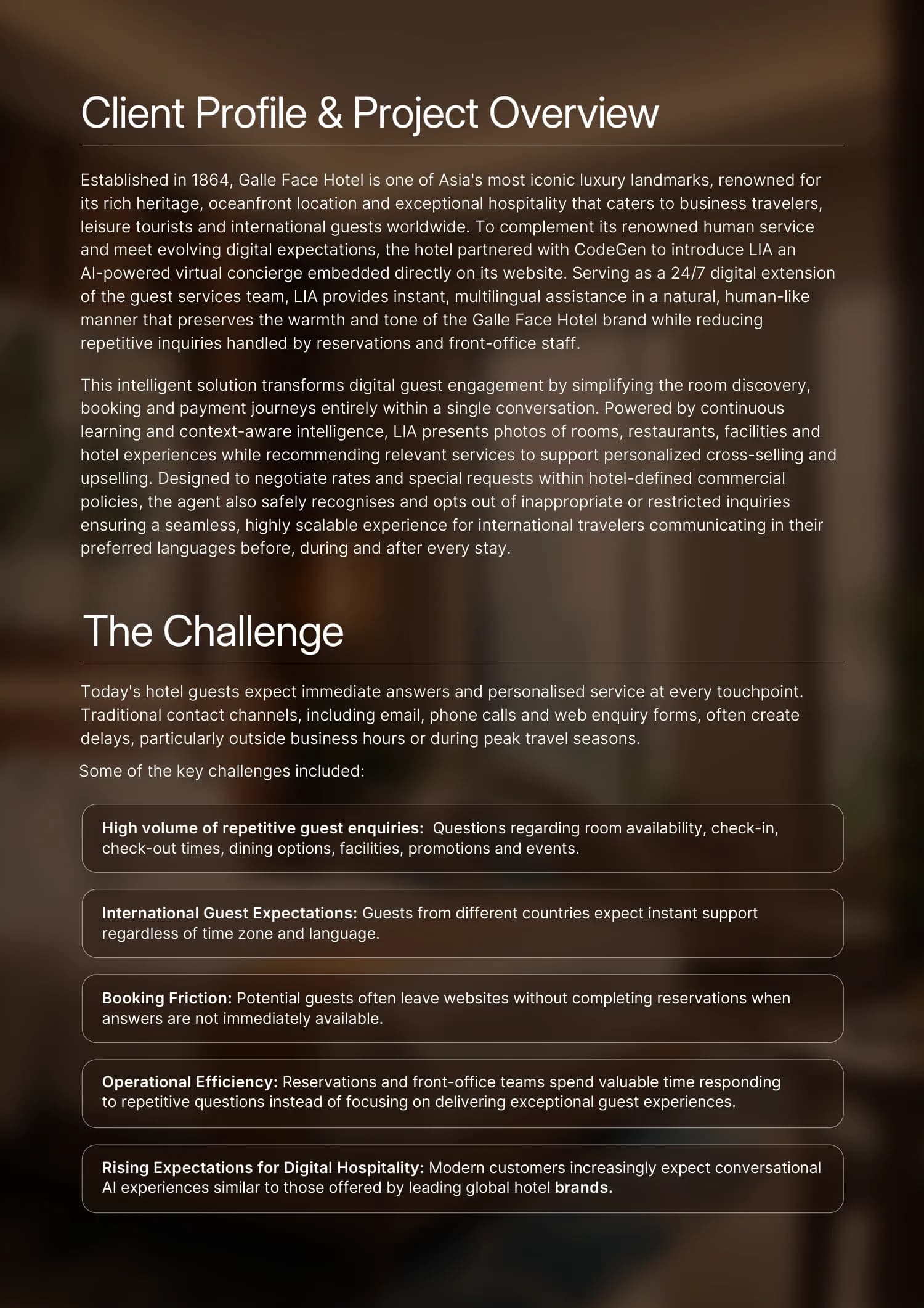How Agentic AI is Redefining the Luxury Guest Experience at Galle Face Hotel — page 2 of 8